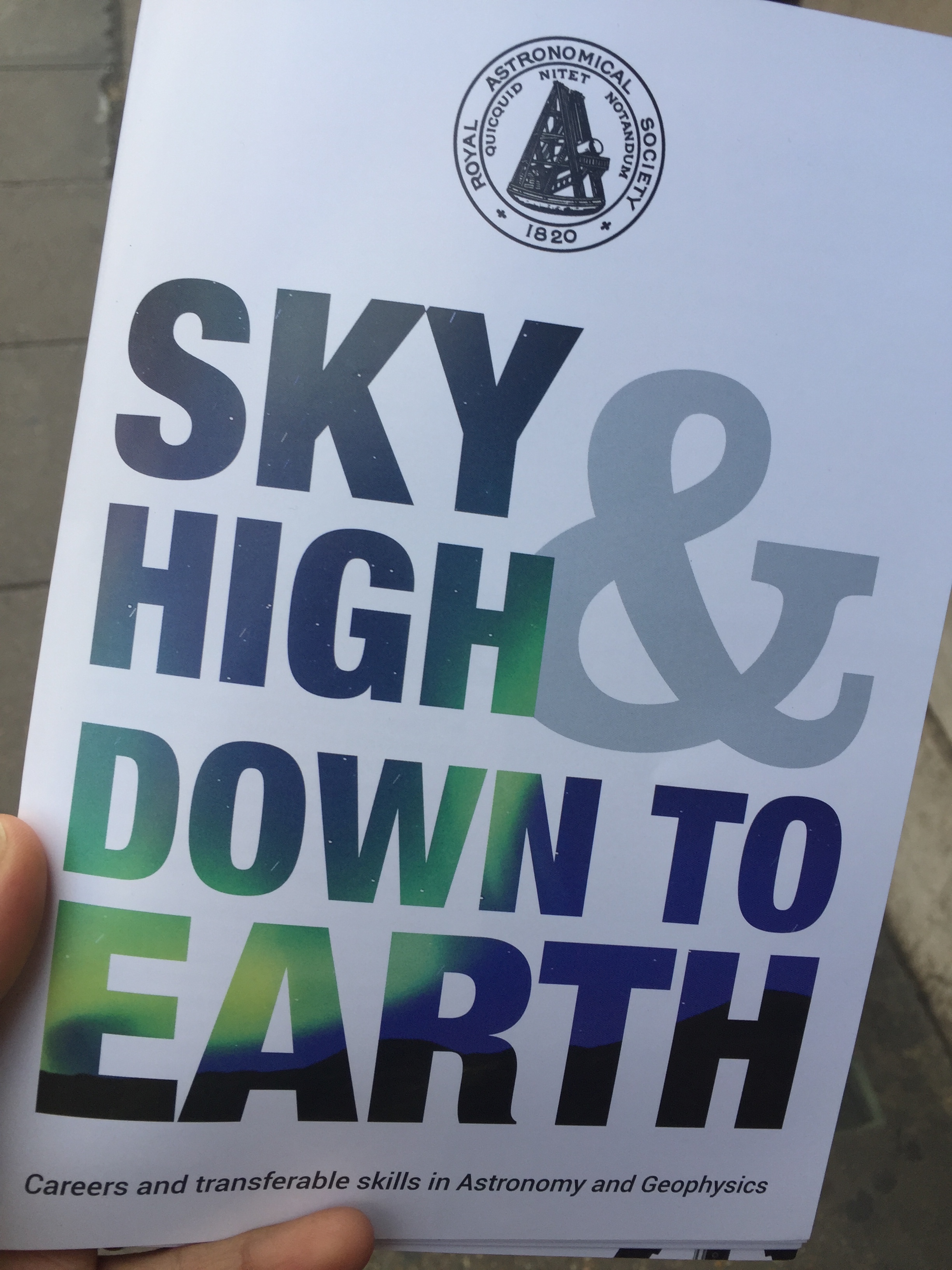 Front cover of the RAS careers booklet