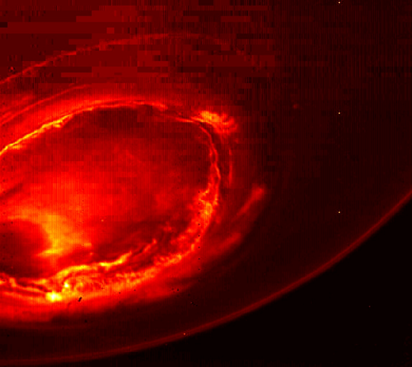 JUNO JIRAM infrared image of Jupiter’s southern aurora - Image credit: NASA/JPL-Caltech/SwRI/ASI/INAF/JIRAM