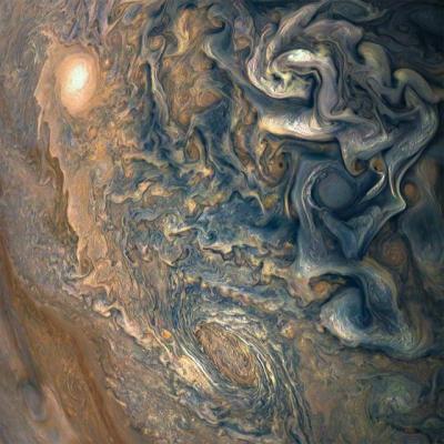 Close up image of Jupiter's atmosphere