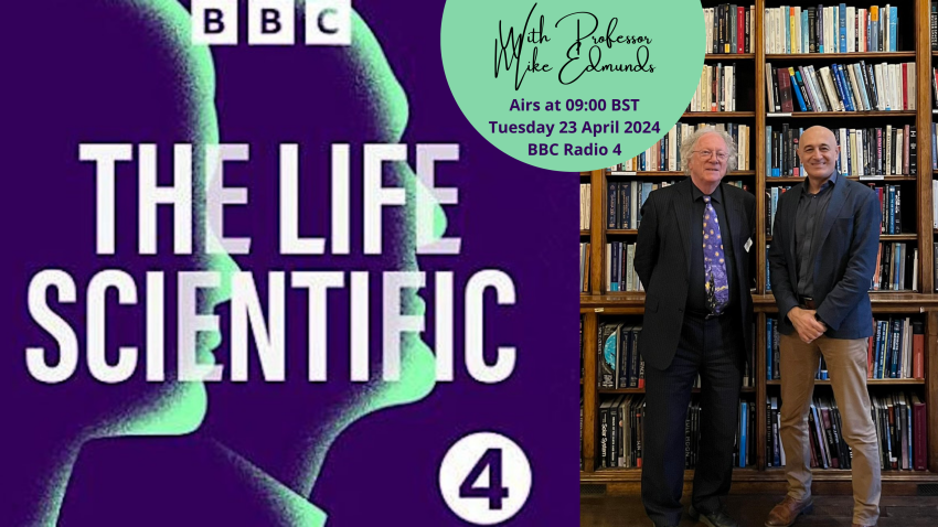 The Life Scientific logo with a picture of Professor Mike Edmunds and Professor Jim Al-Khalili.