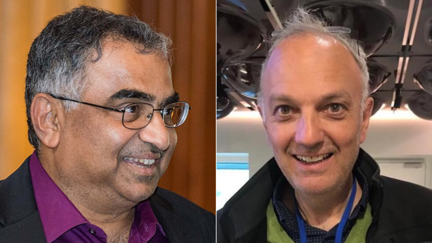 Professor Shrinivas Kulkarni (left) and Professor Andrew Jackson (right) have been awarded the Royal Astronomical Society Gold Medal for 2026.