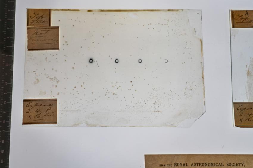 Solar eclipse plates from 1875.