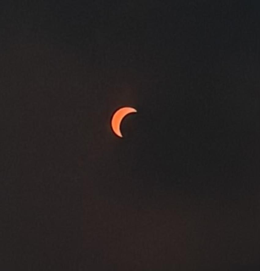 Astronomy GCSE student Rayan Al-Sadi was camping in the Peak District and managed to capture this image of the partial solar eclipse.