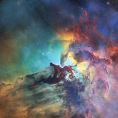 An image of the Lagoon Nebula taken by HST