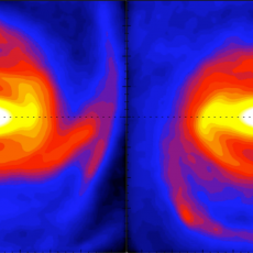 Snapshots from a Milky Way galaxy simulation