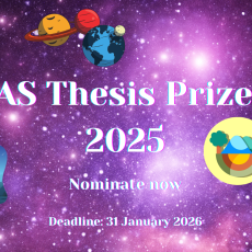 Graphic promoting the RAS Thesis Prizes for 2025.