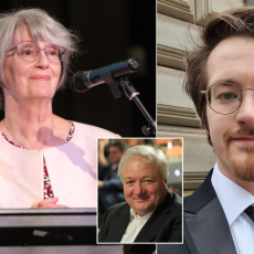 RAS Fellows Professor Gillian Wright CBE (left), Dr Graeme McGhee (right) and Professor Rashid Sunyaev (inset) have been recognised in this year’s European Astronomical Society prizes.