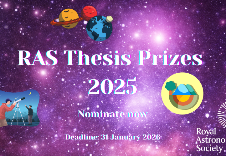 Graphic promoting the RAS Thesis Prizes for 2025.