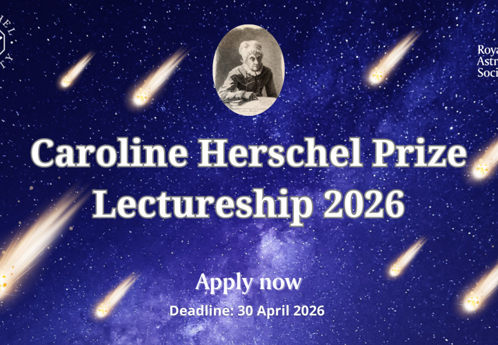 Graphic promoting the 2026 Caroline Herschel Prize Lectureship.