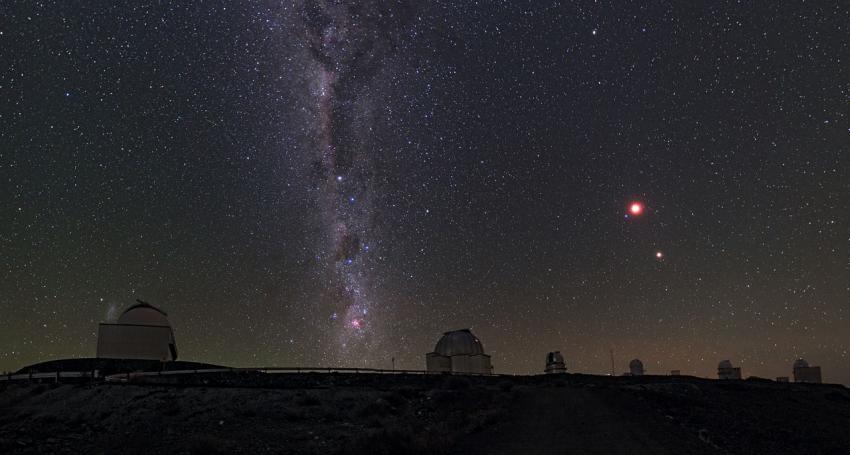 ESO night sky above La Silla observatory in Chile