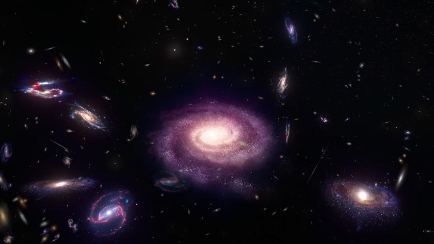 Artist’s impression of a galaxy