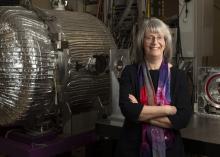 Professor Gillian Wright in the workshops at the UK Astronomy Technology Centre, Edinburgh