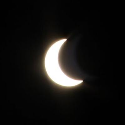 A partial solar eclipse